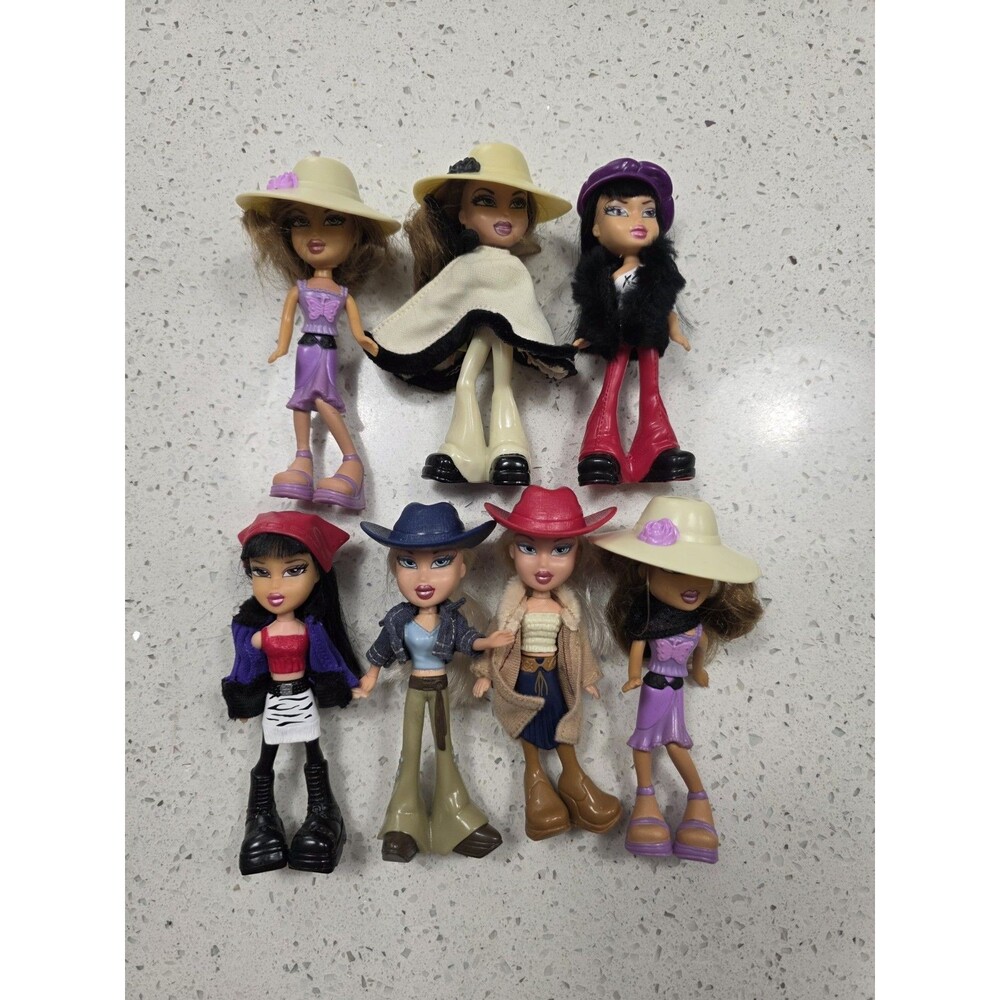 Vintage 2003 McDonald's Bratz Happy Meal mini fashion dolls with hats/outfits